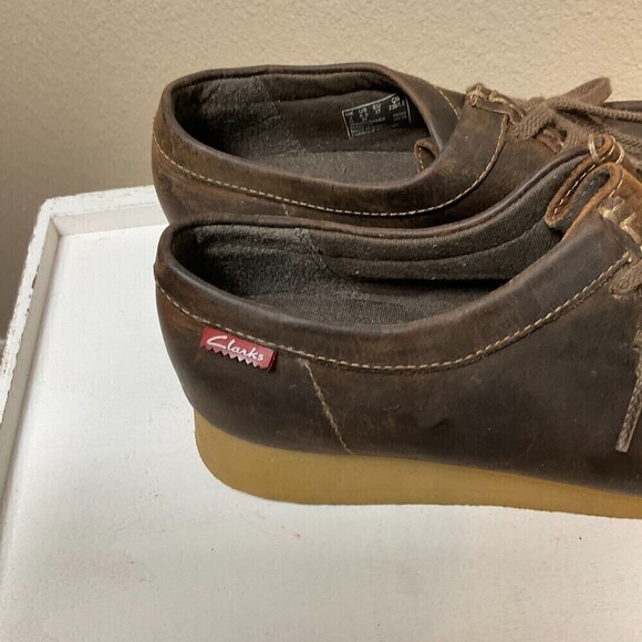 New Clarks Padmora Wallabee Women Sz 6.5M Shoe Leather Chukka Brown Loafer Rck - Picture 5 of 12